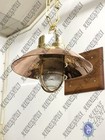 Old Antique Brass Ship Marine Original Hanging Light With Copper Shade Set Of 5