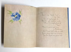 Happy Birthday Uncle Greeting Card C1950s Cigarette Blue Flower Unused Nos