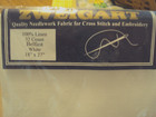 Zweigart 32 Count Belfast White 18  X 27  100  Linen Needlework Fabric