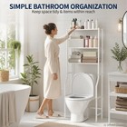 3tier Over Toilet Storage Rack  Metal Over Toilet Bathroom Organizer Shelf  Fre