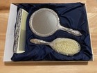 Vintage Silver Plater 3 Piece Dresser Vanity Set Including Mirror  Brush   Comb