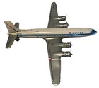 Vintage United Airlines Tin Litho Friction Toy Airplane Daiya Japan 10     b155 