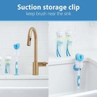 Baby Bottle Brush With Suction Cup Stand  Sponge  Scrubber   Nipple Cleaner Blue