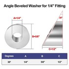 T316 Ss 30 Degree Angled Washer For 1 8  3 16  Cable Railing 10 20 50 100 Pcs