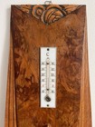 Magnificent Art Deco Flowers French Carved Oak  Thermometer Barometer Station