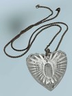 Waterford Crystal Heart Pendant Necklace  Sterling Silver Chain  Vintage