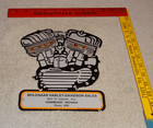 Vintage 1941 Harley Davidson Motorcycle Sales Porcelain Metal Gasoline Oil Sign 