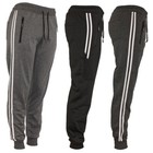Mens Jogger Draw String Sweat Pants Track Running Active Sports  Zipper Pockets