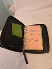 Kate Spade New York Black Wellesley Leather Zippered Organizer Planner W papers