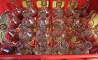 Vintage The Pop Shoppe 24 Glass Bottles With Original Red Crate Complete Set