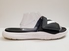Adidas Alphabounce Slides Men s Sz 12 Black White Sports Sandals Slippers Ba8775