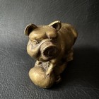 Heavy Vintage Solid Brass Feng Shui Chinese Zodiac Pig Ornament Paperweight