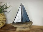Rustic Wood And Metal Nautical Sailboat Decor 6x7