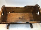 Vintage Wood Doll Cradle Bed Rocker Primitive Rustic 20  Length