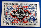 Bielefeld Notgeld 25 Mark 15  Juli 1921 Stoffgeld Linen Germany Banknote  29885 