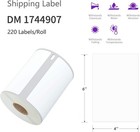 4 x6  Direct Thermal Shipping Labels 220 roll Compatible 1744907 Dymo 4xlprinter