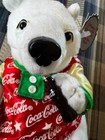 Vintage 1999   Coca Cola Bean Bag Plush Polar Bear With Coca Cola Dress