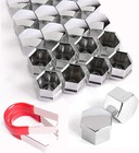 17mm Chrome Wheel Lug Nut Bolt Cover Caps Fit For Mercedes Vw Skoda Audi Bmw 