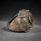 Antique Silvered Dome Ring Qajar Dynasty Elegant And Detailed-size 9