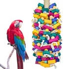Large Parrot Toys For Macaw Toys Large Bird Toys Cockatoo Toys Natural Wooden  