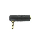 3 5mm Female To 3 5mm Male Trrs  4 Pole  Right Angle Gold Stereo Adapter