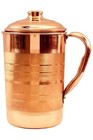 Pure Copper Water Pitcher Jug 1 5 L Drinking Bottle Tumbler Glass Cup Set Of 4