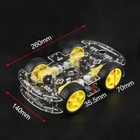 4wd Motor Smart Robot Car Chassis Kits Set W  Speed Encoder Diy For Arduino New