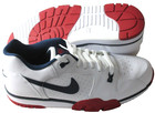 Nike Men s Cross Trainer Low Leather Shoes White Gym Red Obsidian Size 10 Nib