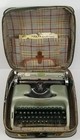 1958 Voss De Luxe Green Typewriter In Case - Key  Accessories   Paperwork German