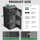 6 5 Cu Ft Fingerprint Large Money Safe  Home Fireproof Safe Box With Dual Alarm