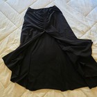 Black Danskin Dancing Skirt  Adjustable Gathering  Midi Fishtail Back  Size L
