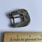 Vintage Sterling Silver Mexico Western Belt Buckle Floral Engraved 1 75  X 1 5 
