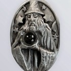 Vintage Ms Dee Pewter Wizard Brooch Pin Convertible Star Earrings Set Fantasy