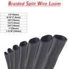Braided Wire Loom Cord Protector Cable Management Auto Wiring Sleeve Sheathing
