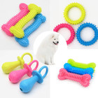 Pet Chew Toy Soft Rubber Bite-resistance Bone Shape Teeth Grinding Chewing Toys 