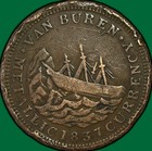 1841 1837 Webster Credit Currency Van Buren Hard Times Token Vf  Rim Bump  37916