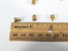 Dollhouse Doorknobs Round Gold Brass Set Of 6 Large 1 12 Scale Miniatures