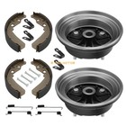 2pcs Rear Brake Drums   Brake Shoes Kit For Kawasaki Kaf400 Mule 600 610 2005-16