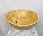 Large Hand Turned Carved Wooden Bowl 16 1 2 Inches Box Elder