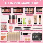 Complete Makeup Kit For Teens Beginners Eyeshadow Palette Lipstick Brush Set New