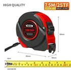 25 Ft Industrial Tape Measure  Self-locking Heavy-duty Steel Ruler With Easy    