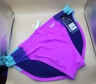 Speedo Men Purple Colorblock Beach Diving 2  Swim Brief Bikini Swimwear Swimsuit