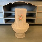 Frosted Glass Floral Design Candle Fairy Lamp Read Minor Rim Chips