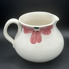 Furio Jewflora Pitcher Italy White Ceramic Blue Pink Floral 6 X 5 Inch Beautiful