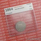1864 New Brunswick Canada 20 Cents Coin - Circulated  coinsofcanada