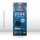 10 50 100 Black Kf94 Disposable Face Masks 4 Layers Filters 95   Pfe   Bfe Kn95
