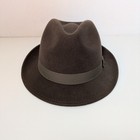 Scala Wool Fedora Hat Brown Felt Df42 Grosgrain Band Men Large Academia Vtg Look