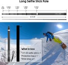 Carbon Fiber Invisible Selfie Stick Extended Pole For Insta360 X5x4 Gopro Camera