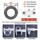 O-ring 5mm Food Grade Cross Section 17mm-150mm Od Clear Silicone Seals O-rings