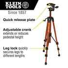 Klein Tools Tripod For Laser Levels Lightweight Aluminum Carry Jobsite Hand Tool